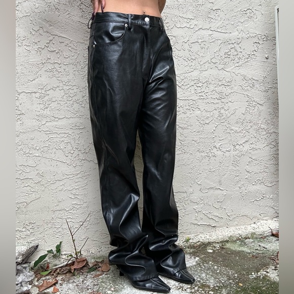 Y2k Vintage Black Leather Pants - Picture 7 of 10